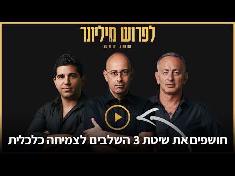 לפרוש מיליונר: חושפים את שיטת 3 השלבים לצמיחה כלכלית