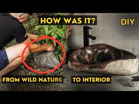 DIY: Full Process of Creating a Stone Sink — Handcrafted from Nature to Art