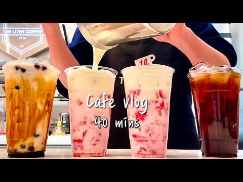 (Eng)🧋🍓🧋Cafe Vlog Collection of 40 minutes🧋🍓🧋/ cafe vlog / asmr