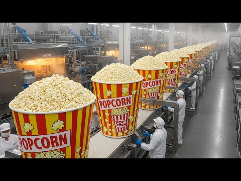 Inside a Modern Popcorn Factory (ASMR): From Corn Fields to Crunchy Snack Bags