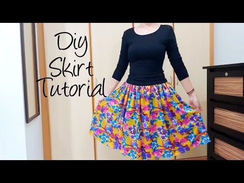 Quick & Easy sewing project | How to sew a lovely skirt | 这款裙子制作也太...简单了吧！ ❤❤