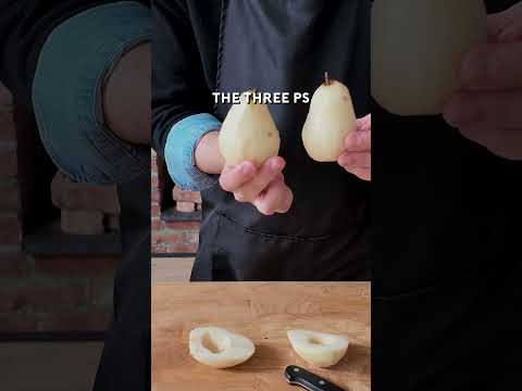 Last minute pannacotta and poached pears dessert!