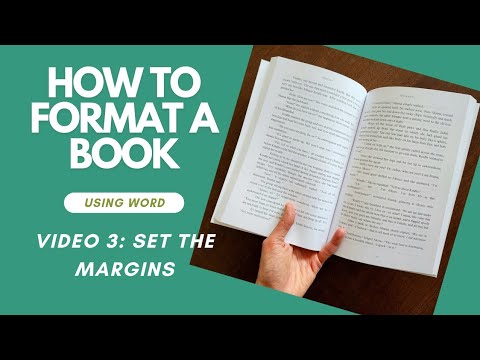 How To FORMAT A BOOK in Word • Video 3: Set the Margins