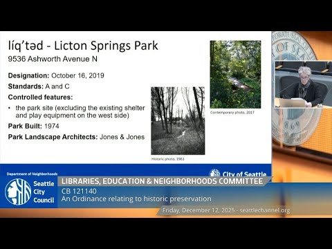 Libraries, Education & Neighborhoods Committee 12/12/2025