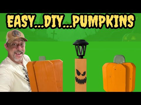 DIY Wooden Pumpkins – 3 Easy Builds  #Halloween Thanksgiving Holiday #DIY projects #sidehustle easy
