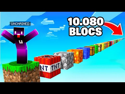 Je Saute sur TOUS LES BLOCS de Minecraft !