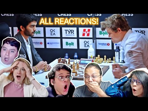 Chess world REACTS to Carlsen BLUNDER and Gukesh Victory!