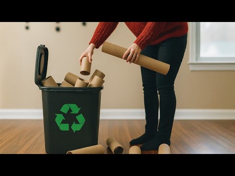 I DID NOT THROW AWAY THE CARDBOARD ROLLS♻️I CAME WITH A GREAT RECYCLING IDEA😉DIY