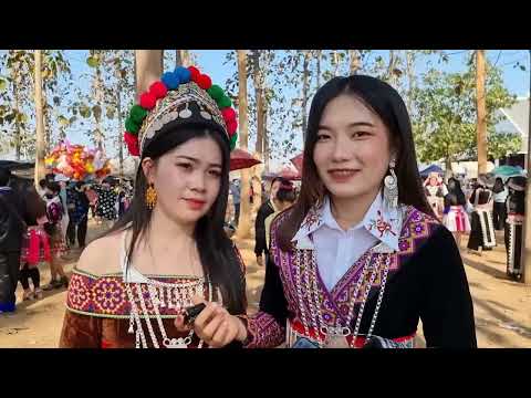 🇱🇦#สาวลาว​ งานบุญกินเจียงปี2022 (ชนเผ่าม้ง)​ แขวงหลวงพระบาง​ มีแต่คนสวยๆเข้ามาร่วมงาน