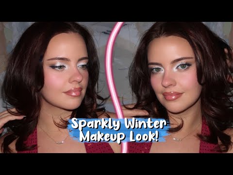 Sparkly Winter Makeup Look ❄️ Bright, Icy & Y2K-Inspired! | Julia Adams