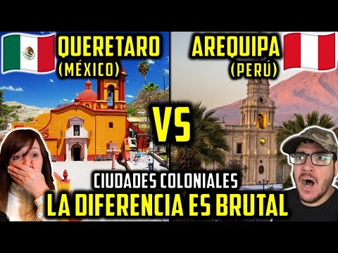 ARGENTINOS QUE VIVEN EN PERÚ REACCIONAN A QUERÉTARO MÉXICO VS AREQUIPA PERÚ... 2 CIUDADES COLONIALES