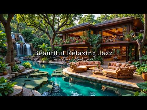 Beautiful Relaxing Jazz & Outdoor Coffee Ambience Smooth Morning Jazz with Fresh Breeze for Work