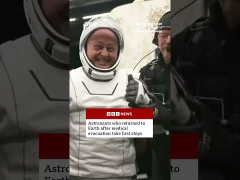Astronauts return to Earth after medical evacuation. #Astronaut #Space #BBCNews