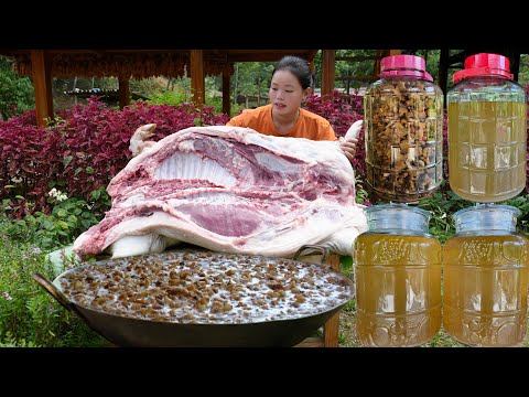 Delicious Pork From The Farm, Processed Into Cooking Oil From Black Lard and Preserved For 360 Days.