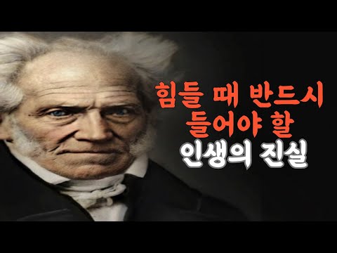 [인생조언] 힘들 때 듣는 쇼펜하우어,인생의 진실이 여기에 있다#인간관계#삶의지혜#쇼펜하우어#관계심리 [인생포커스]