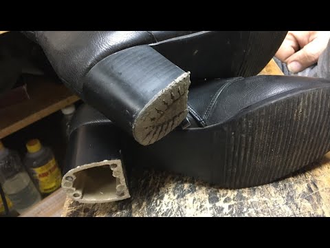 Ремонт обуви: замена набоек