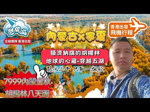 🍁7999寧夏內蒙古金秋胡楊林x地球的心藏❤️烏蘭湖（五湖）八天團🧡額濟納旗🍂三千年的守候只等你到來🍁#旅行團#旅行#中國#中国#香港#內蒙古#額濟納旗#金秋#五湖#烏蘭湖#航拍#攝影#想旅遊#豆之選