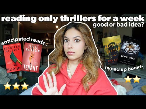 reading only THRILLERS for a week  ☠️🔪🖤 nonspoiler reading vlog!