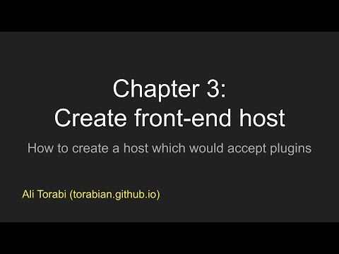 Chapter 3: Create front end host plugin manager