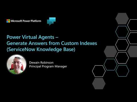 Copilot Studio Generating Answers from a Custom Index such as ServiceNow Knowledgebase