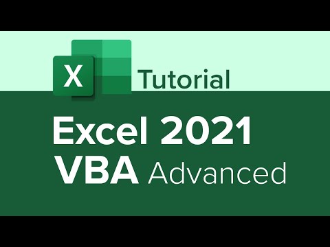 Excel 2021 VBA Advanced Tutorial