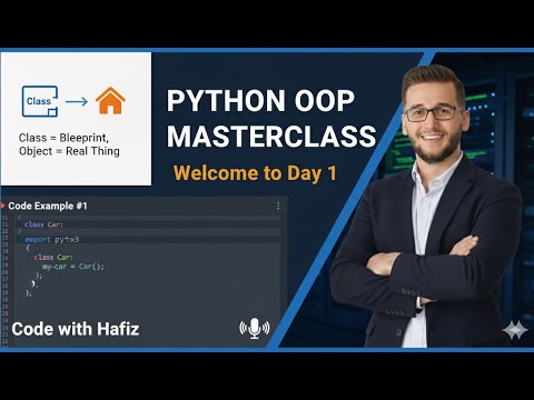 Python OOP Masterclass Day 1 | What is OOP? Class, Object, Constructor, Self Explained for Beginners