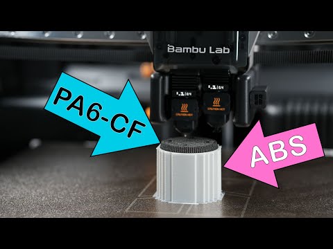 Printing PA6-CF with ABS/ASA supports on my Bambu Lab H2D