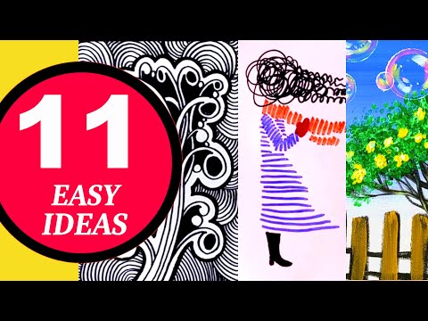 11 Easy Drawing Ideas | WHAT to DRAW When You’re BORED | Simple Art for Beginners