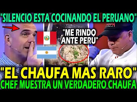 "But what about chaufa?" Peruvian chef teaches Argentines how to cook chaufa rice.