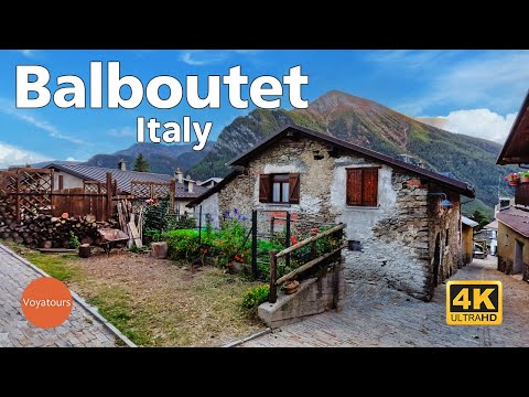 Balboutet, Italy - Walking Tour (4K UHD)
