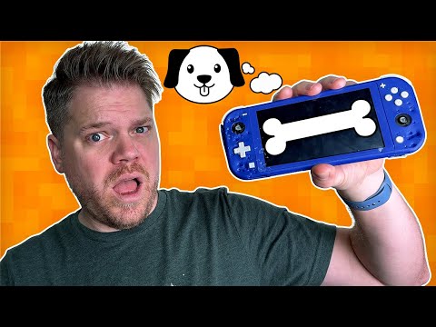EXTREME Dog-Bite Damaged Switch Lite - Restored(ish)