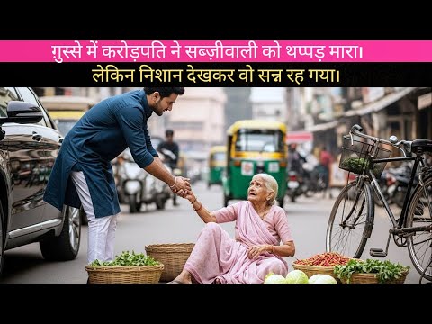 अरबपति ने सब्ज़ी वाली को थप्पड़ मारा, पर निशान देखकर सन्न रह गया — वो उसकी खोई दादी थी!