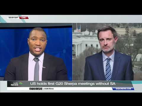 US holds its first G20 Sherpa meeting without SA: Nick Harper reports