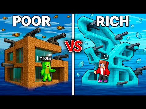 Mikey POOR vs JJ RICH Security House on Water in Minecraft ! (Maizen)