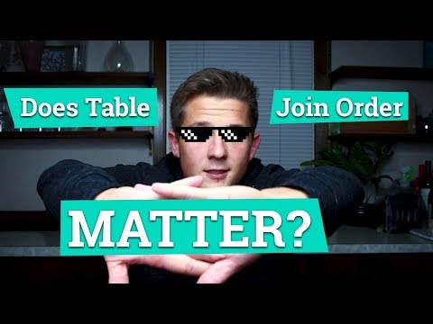 Does SQL table join order matter?