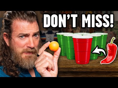 We Play Extreme Spicy Cup Pong (Spicy Pepper Challenge)