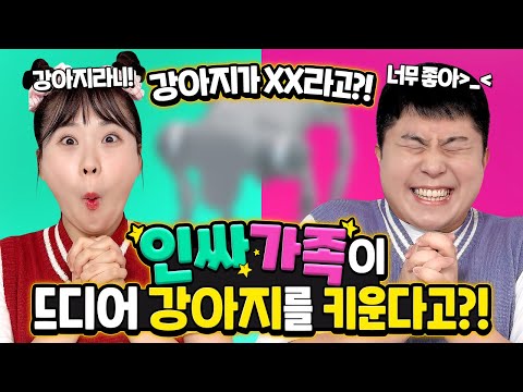 인싸가족이 드디어 강아지를 키운다고? 강아지 정체가 XX?? 너무 귀엽다!