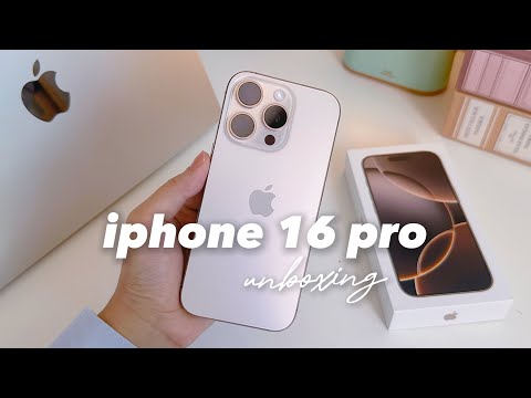  iPhone 16 Pro unboxing (desert titanium) + accessories 🤎 setup & comparison