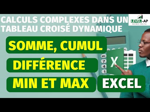 SOMME, CUMUL, DIFFÉRENCE, MIN ET MAX DANS UN TABLEAU CROISÉ DYNAMIQUE : (PARTIE 2 TCD MULTI-SOURCE)
