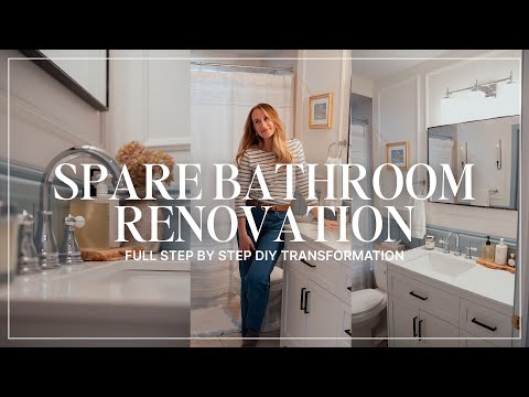 SPARE BATHROOM MAKEOVER 🚽✨ From Builder Basic to Traditional & Cozy