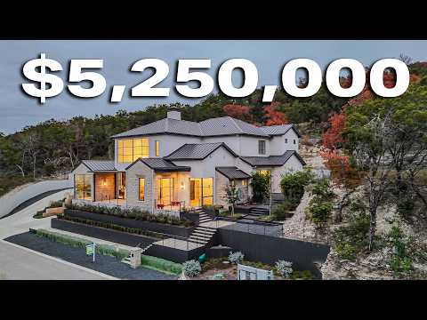 This $5.25M Modern Home Has a 50-Foot Ceiling, Resort Pool & Chef's Kitchen