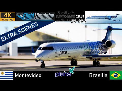 [4K] Pluna CRJ9 [CX-CRA] | Montevideo (UY) ✈ Brasilia (BR) | MSFS 2020