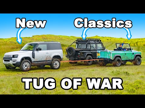 New v Classic Land Rover Defender: TUG OF WAR