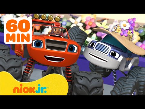 Blaze's Earth Day Races! w/ Pickle 🌻 60 Minutes of Blaze and the Monster Machines | Nick Jr.