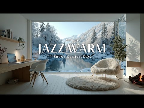 Relaxing Jazz Music - Snowy Cabin Focus & Chill | Work Jazz Melody