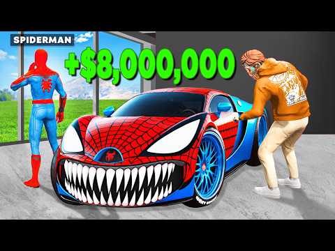 I Stole SPIDERMAN'S Supercars in GTA!