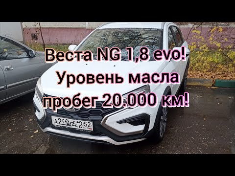 Веста NG 1,8 evo! Уровень масла. Пробег 20.000 км. 