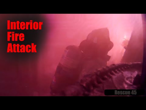 Working Fire Interior Attack Helmet Cam | Mutual Aid to Avis Borough | Rescue 45