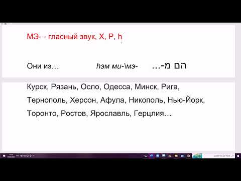 1491. Предлог МИ-, МЭ- "из, от" в иврите. Как его правильно произносить? Просто, понятно