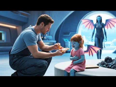 “Sir, I can’t eat,” said the little alien dragon,but the human single dad janitor gave her his pizza